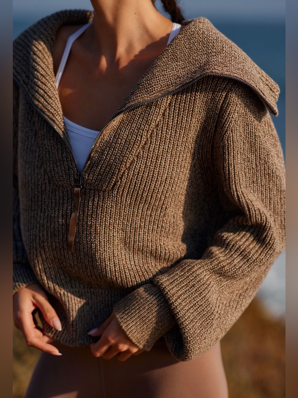 Varley Mentone Half-Zip Knit Pullover Size XS